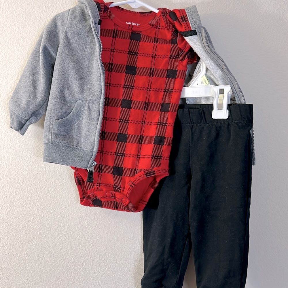 12 month Carters Christmas/ holiday 3 piece outfit